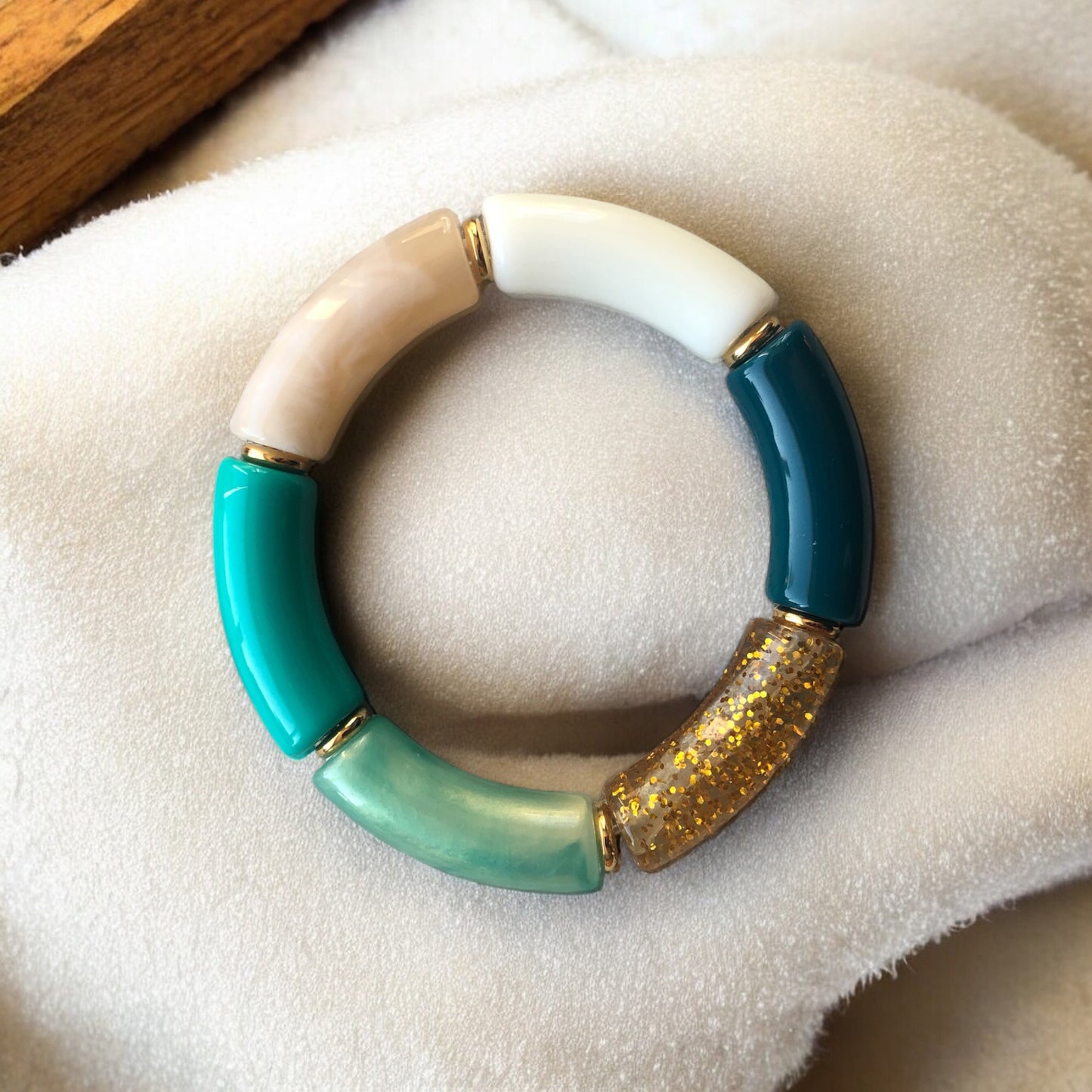 Bracelet tube Ton vert / bleu