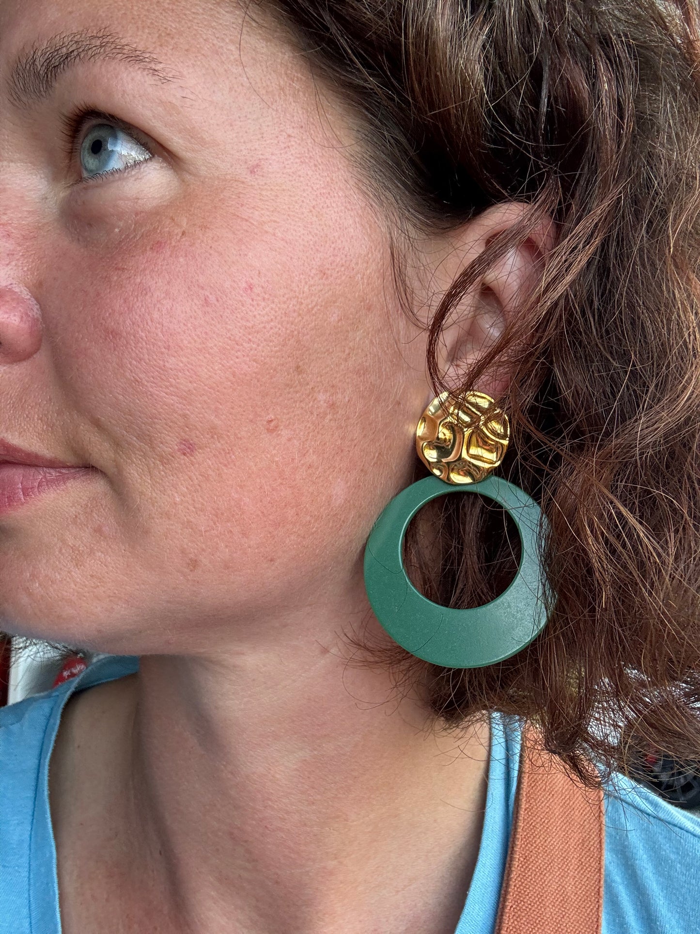 Boucles d’oreilles grandes vertes