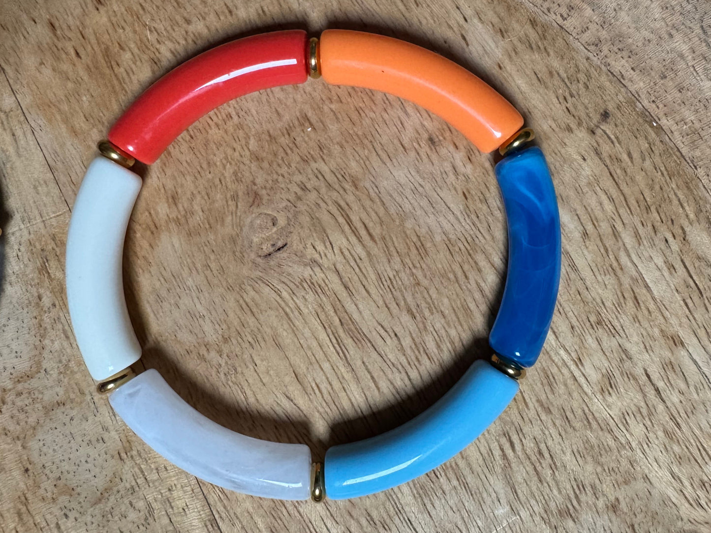 Bracelets Joncs Tendances – Nuances de Bleu et Orange