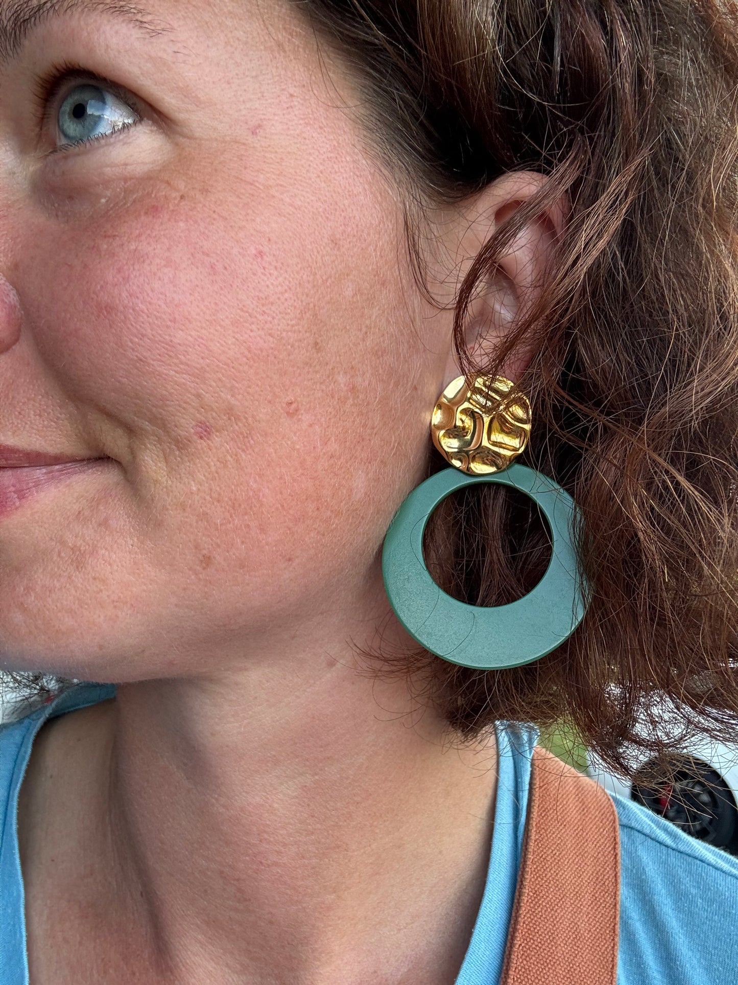 Boucles d’oreilles grandes vertes