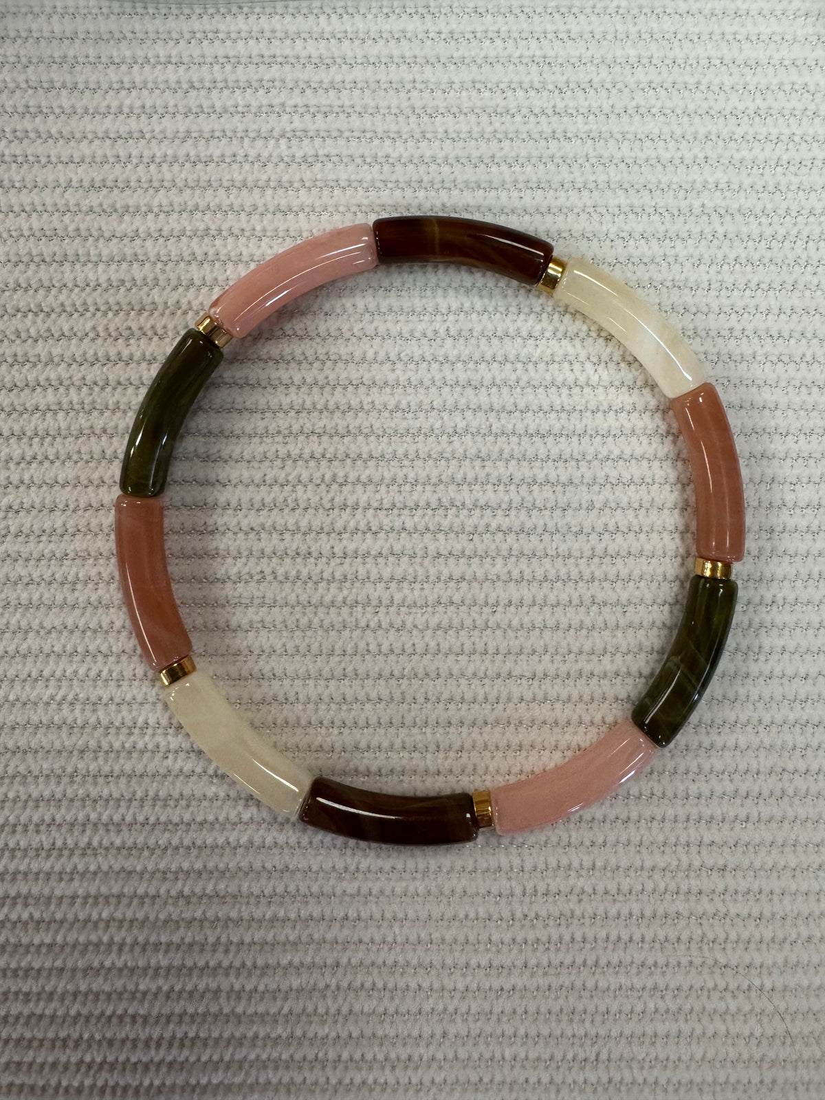 Bracelet élastique jonc fins, déclinaison des verts