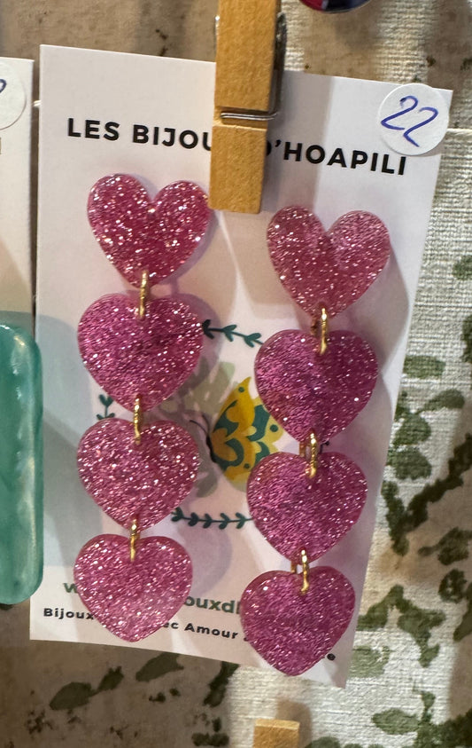 Boucles d’oreilles “Quatre Cœurs”