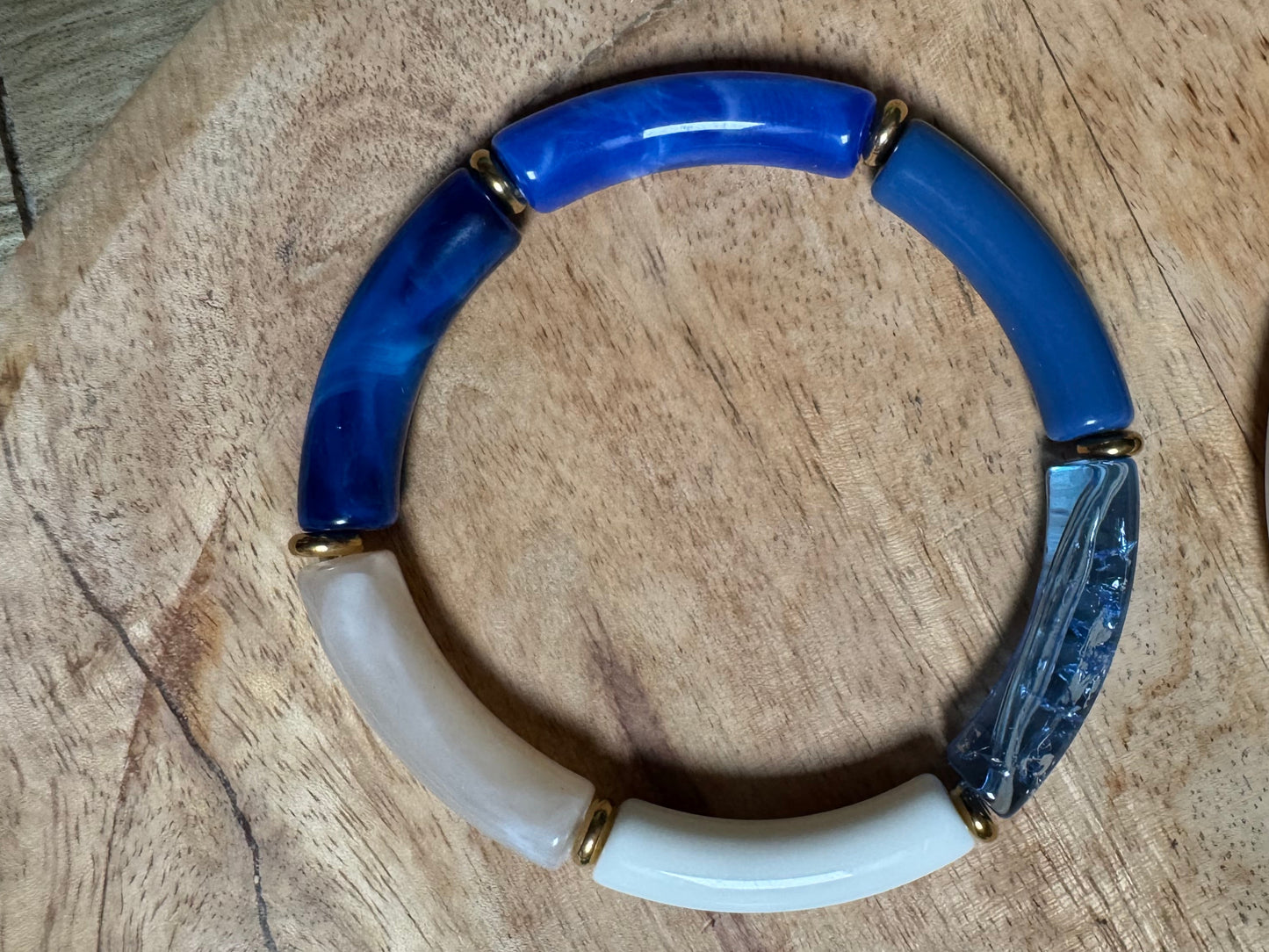 Bracelets Joncs Tendances – Nuances de Bleu et Orange