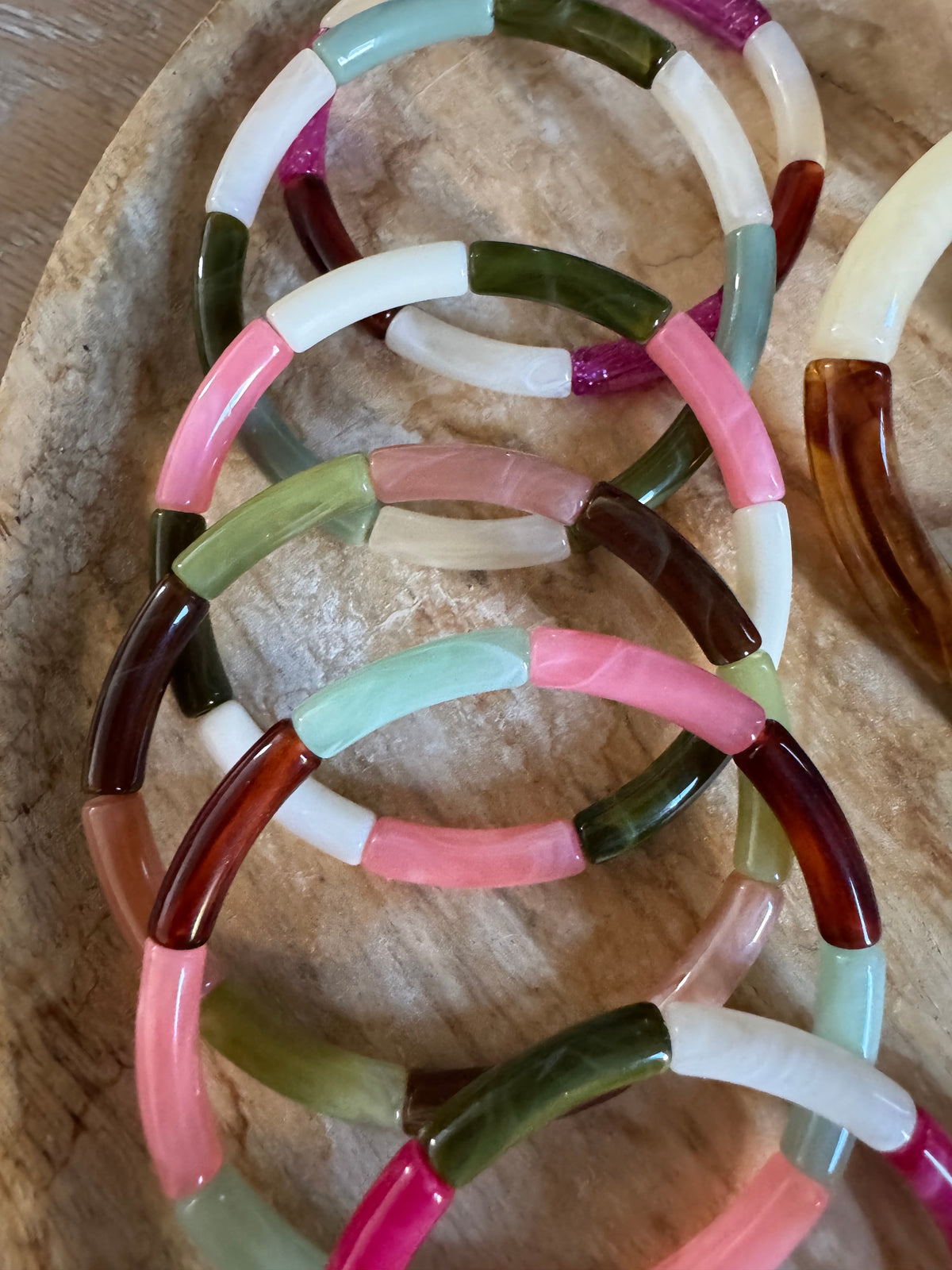 Bracelet jonc kid ton vert