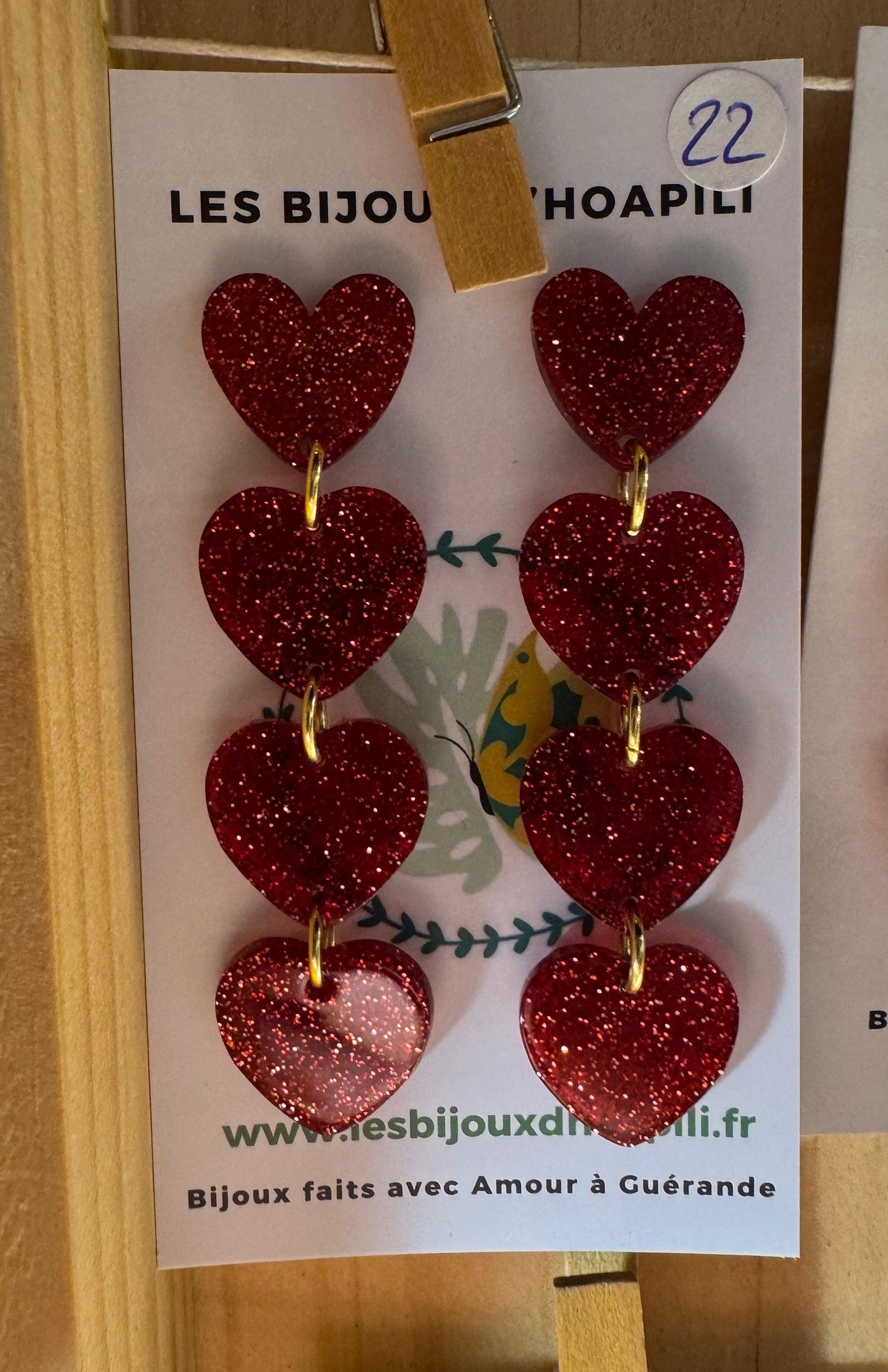 Boucles d’oreilles “Quatre Cœurs”