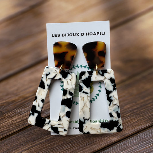 Boucles d’oreilles trapèze gradin