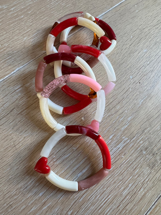 Bracelet enfant ton rouge