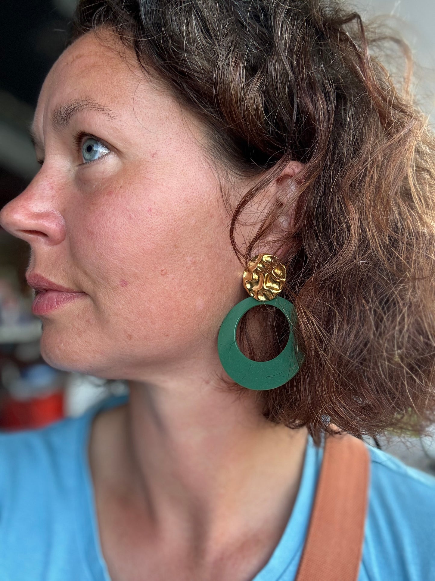 Boucles d’oreilles grandes vertes