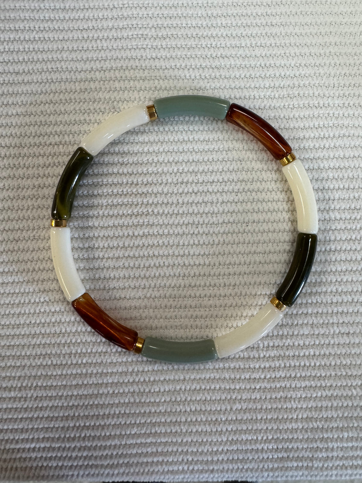 Bracelet élastique jonc fins, déclinaison des verts